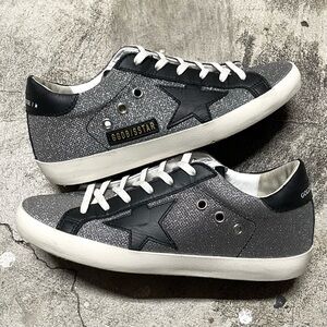 Golden Goose Superstar Black Shining Fabric/Black Star